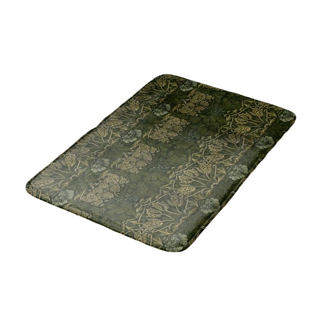 William Morris: Tulipán verde y alfombra de baño R (Angular)