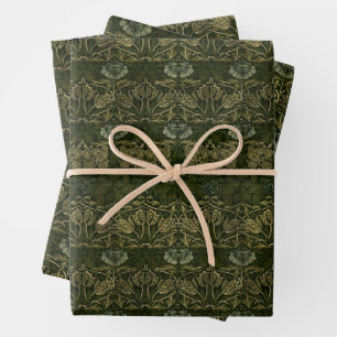 William Morris: Tulipano verde y papel de envolvim