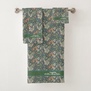 William Morris Vintage Pink Green Compton