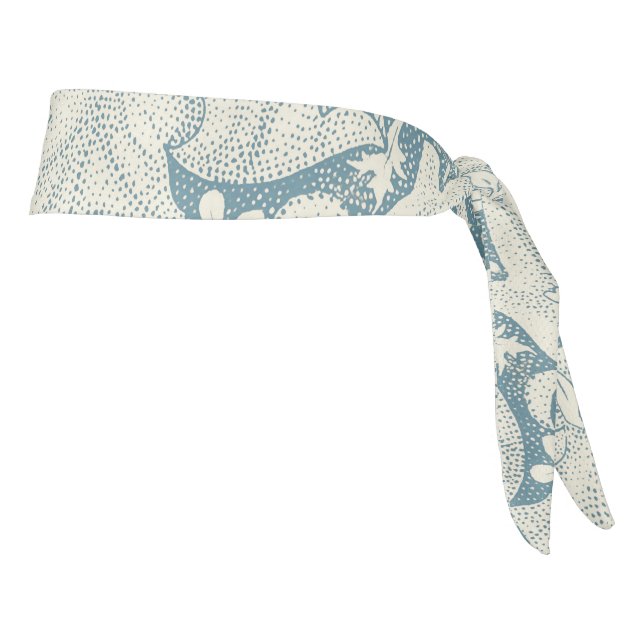 William Morris Wallflower damasco azul floral (Girar 90)