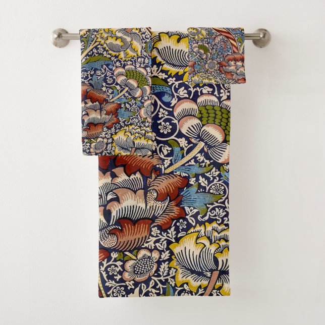 William Morris Wandle English Floral Damask Design (In situ)