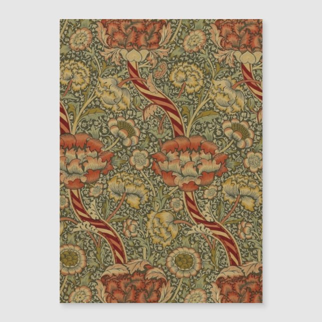 William Morris Wandle English Floral Damask Design (Anverso)