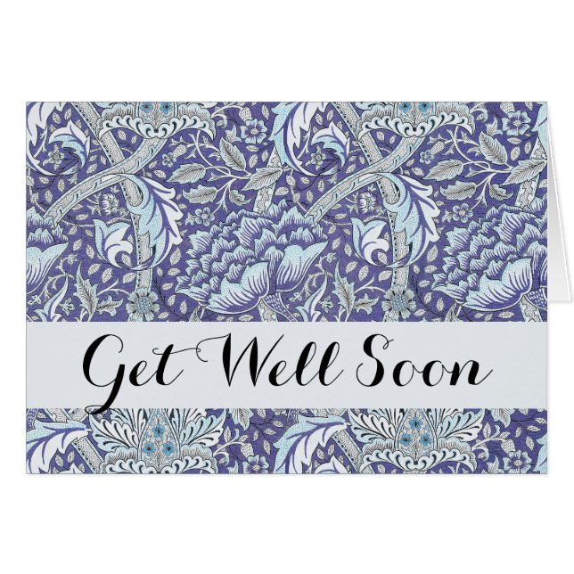 William Morris Windrush flores azules florales (Anverso (Horizontal))
