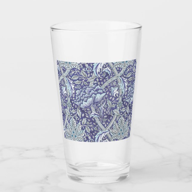 William Morris Windrush patrón floral azul (Anverso)
