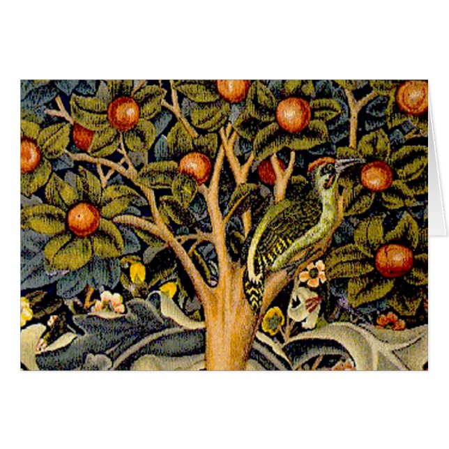 William Morris Woodpecker Tapestry Arts & Crafts (Anverso (Horizontal))