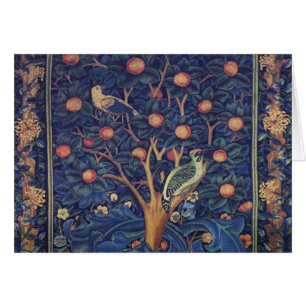 William Morris Woodpecker Tapestry Birds Floral