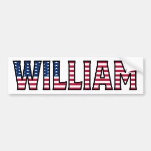 William Nombre Apellido USA Calcomanía Pegatina Co