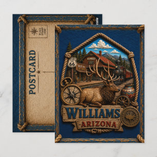 Williams Tarjeta Postal Arizona Viaje Antiguo