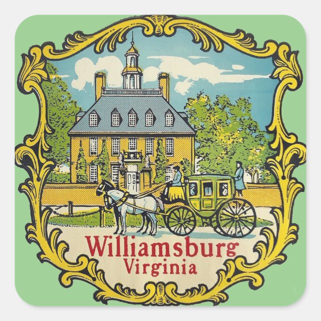 Williamsburg Virginia - Pegatinas (Anverso)