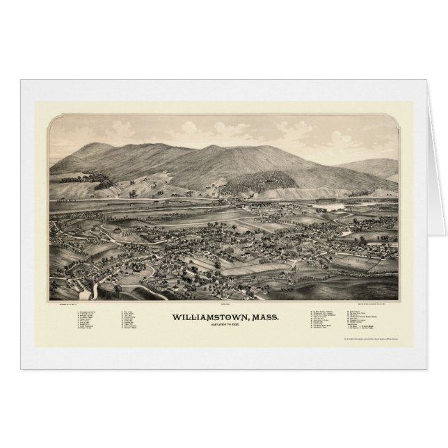 Williamstown, mapa panorámico de las MAMÁES - 1889 (Anverso (Horizontal))