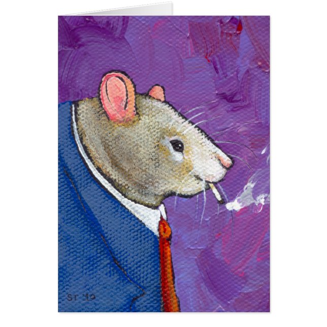 Willie la rata - pintura que fuma del hombre de (Frente)