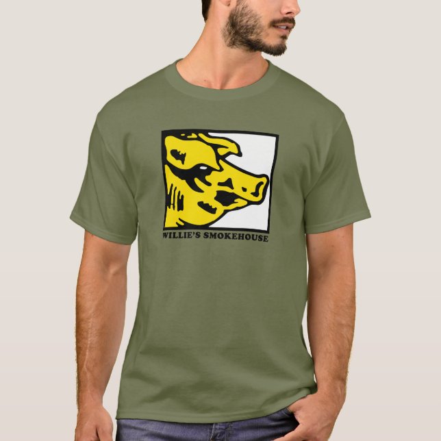 WILLIES SMOKEHOUSE COLOR PIGG LOGO Camiseta (Anverso)