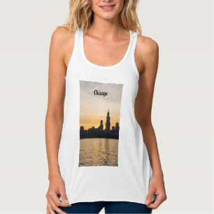 Willis Tower Sunset Silhouette Tank Top