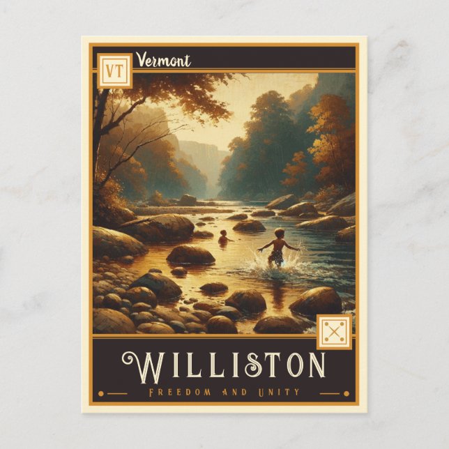 Williston, Vermont | Postal de época (Anverso)