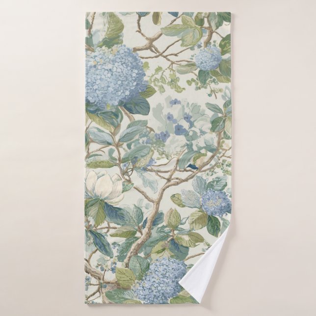Willow Little Magnolia Wallpaper Floral Coastal (Toalla de baño)