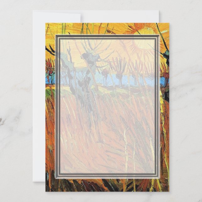 Willows at Sunset de Vincent van Gogh. (Anverso)