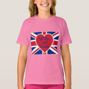 Wills y Kate con Union Jack en camisetas y regalos