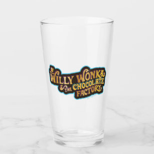 Willy Wonka y el logotipo de la fábrica de chocola