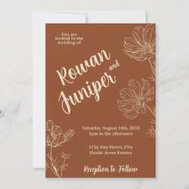 Willy Your Rustic Boho Wedding Invitación