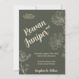 Willy Your Rustic Boho Wedding Invitación