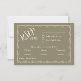 Willy Your Rustic Boho Wedding Tarjeta RSVP