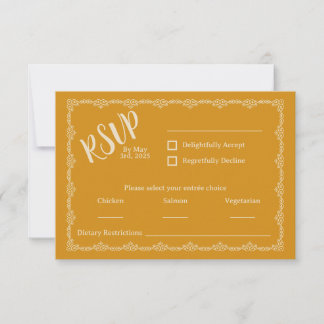 Willy Your Rustic Boho Wedding Tarjeta RSVP