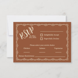 Willy Your Rustic Boho Wedding Tarjeta RSVP
