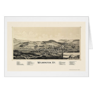 Wilmington, mapa panorámico del VT - 1891