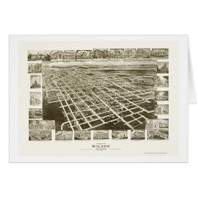 Wilson, mapa panorámico del NC - 1908 (Anverso (Horizontal))