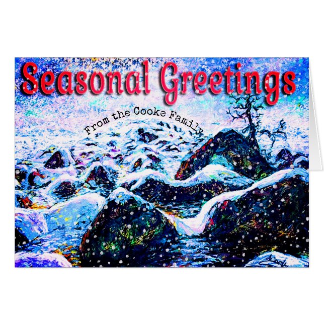 Wilter Winter Wonderland & Snow Seasonal Greetings (Anverso (Horizontal))