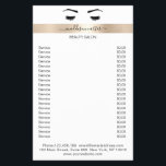 Wimpern Augenbrauen Flyer<br><div class="desc">Personalisierbare Volante mit Wimpern & Augenbraue Ilustracion mit Gold Streifen. Perfekt für Wimpern & Makeup Artisten,  Friseure y Kosmetiker. Editiere dein Produkt en Minuten en dem Du deine Daten hinzu fügst. Über "weiteres personalisieren" kannst Du die Schriftart/Farbe/Position verändern.</div>