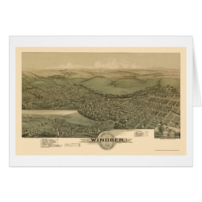 Windber, mapa panorámico del PA - 1900 (Anverso (Horizontal))