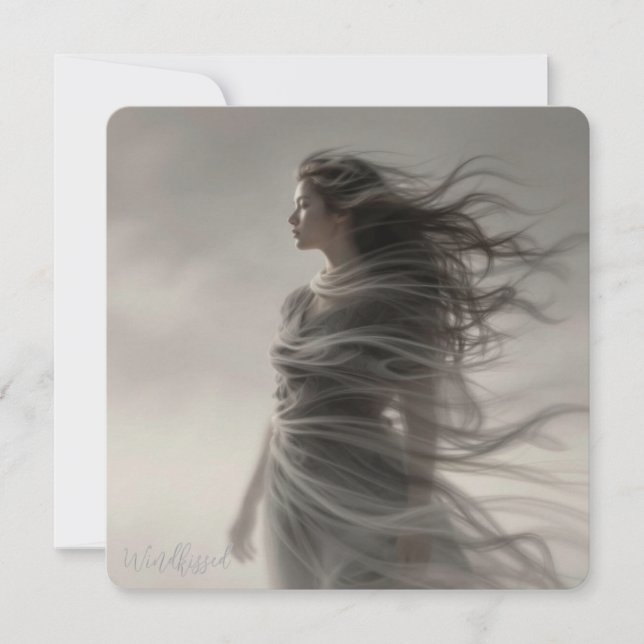 Windkissed - AI Fantasy Digital Art Print (Anverso)