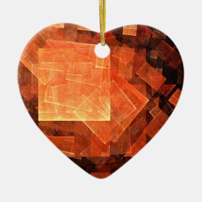 Windows Light Resumen Ornamento del Corazón de Art (Frente)