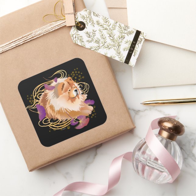 WINDSONG - pegatinas cuadrados Chow (Regalar)