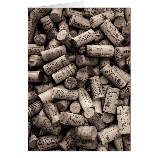 Wine Cork Humor Greeting Card (Frente)