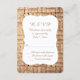 Wine Corks Wedding RSVP