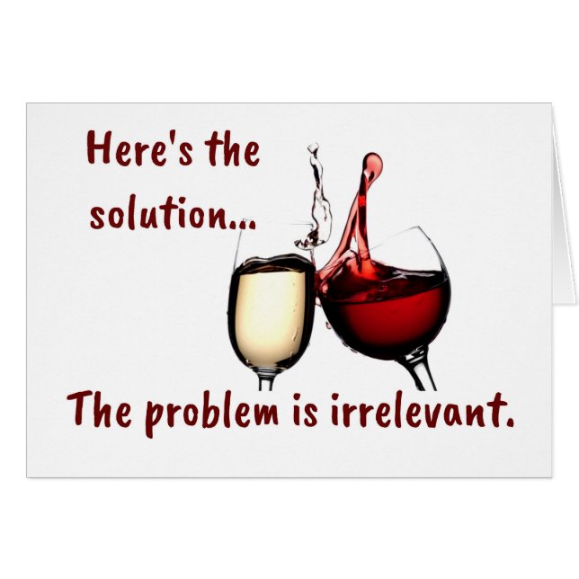 Wine es la solución Tarjeta (Anverso (Horizontal))