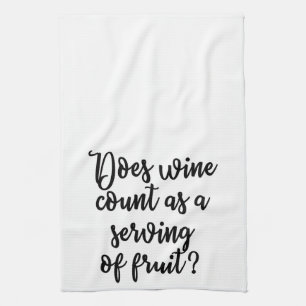 Wine la cuenta como porción de la toalla de la
