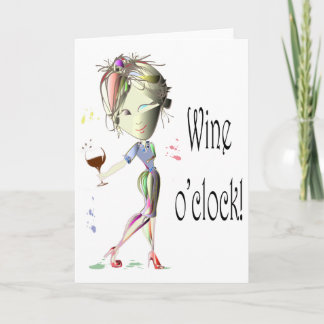 Wine O'Clock, tarjeta de saludo humorística