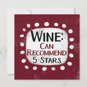 Wine Review 5 estrellas Tarjeta de saludo