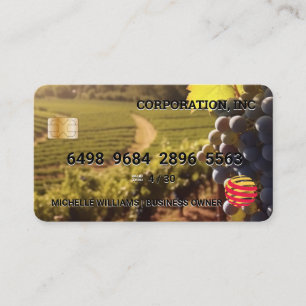 Wine Vineyard   Tarjeta de crédito