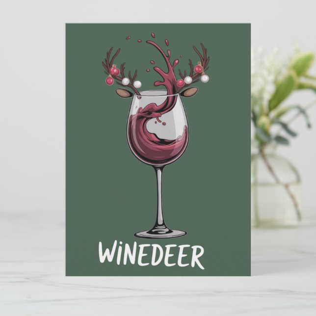 Winedeer Parejas Divertidas Navidad Coincidente Fi (Anverso de pie)