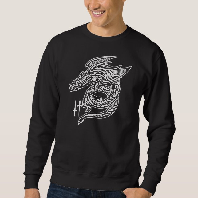 Wing Dragon Camisas sudaderas Básicas Masculinas (Anverso)