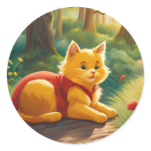Winnie, el Pegatina del gato V1 de Pooh