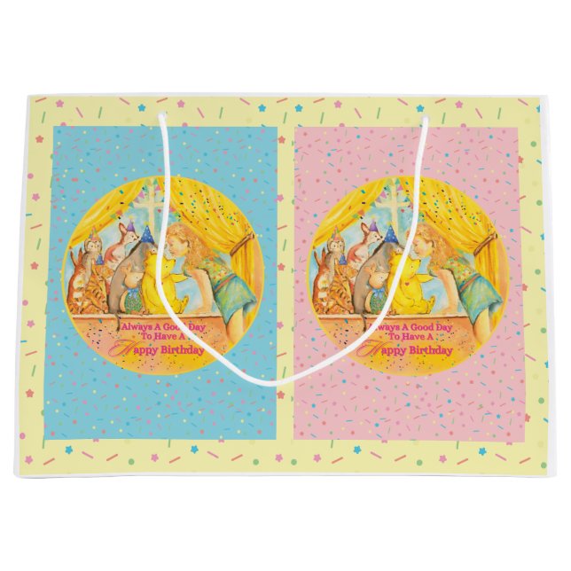 winnie la pooh gran bolsa de regalo - chica (Anverso)