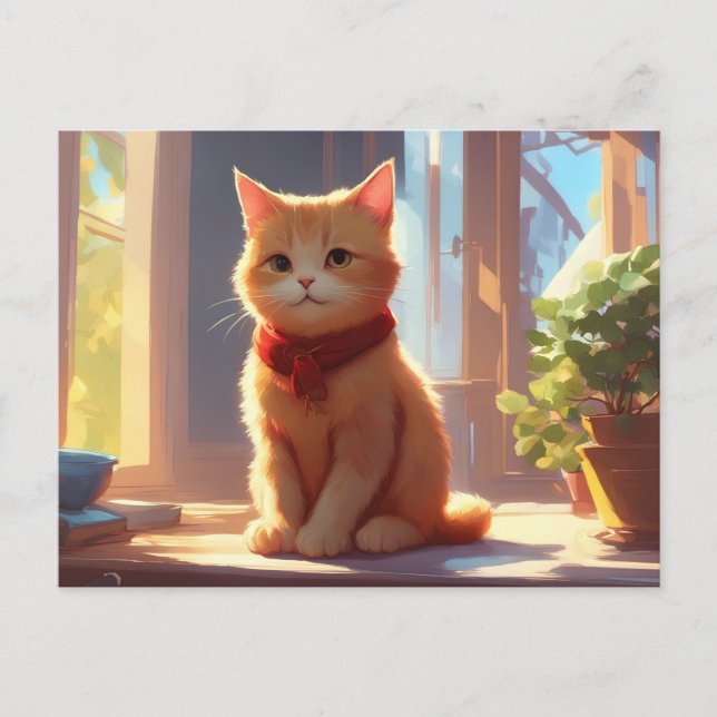 Winnie la postal del gato V6 de Pooh (Anverso)