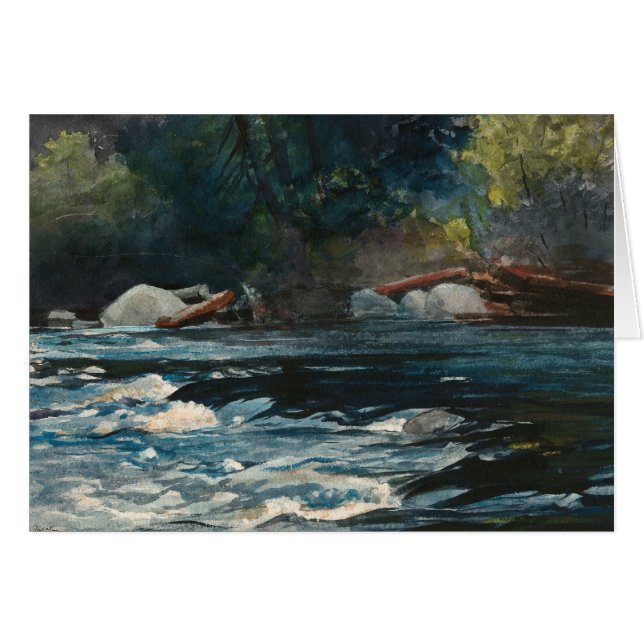 Winslow Homer - Los rápidos, río Hudson (Anverso (Horizontal))