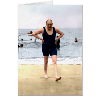 Winston Churchill a orillas del mar