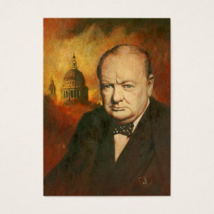 Winston Churchill ACEO Tarjeta de presentación